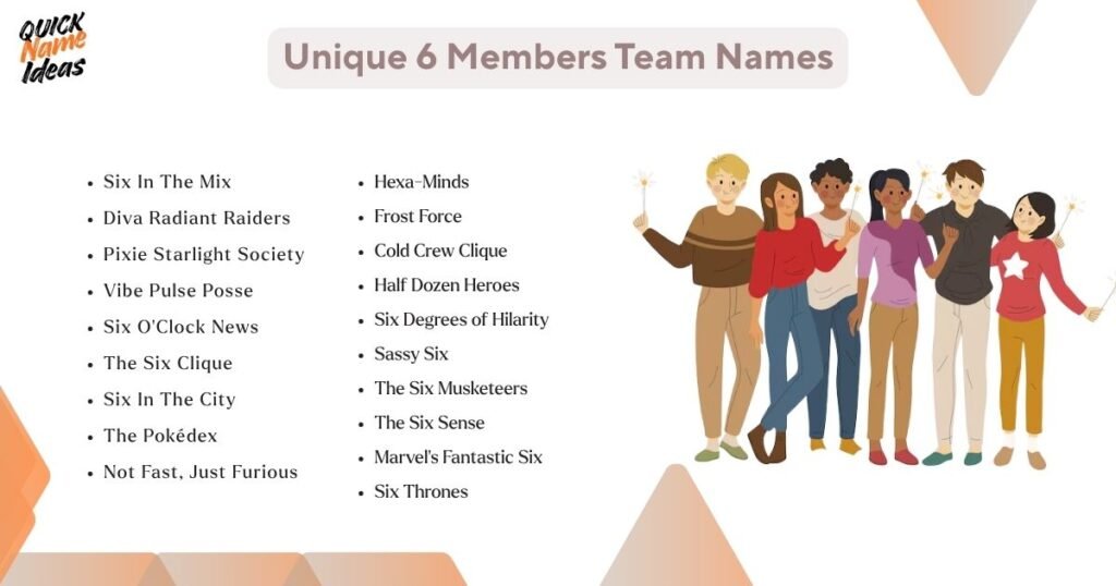 6 Members Team Names