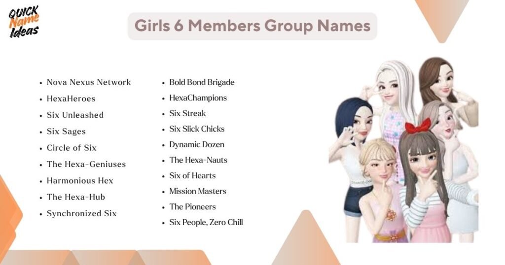 Girls 6 Members Group Names