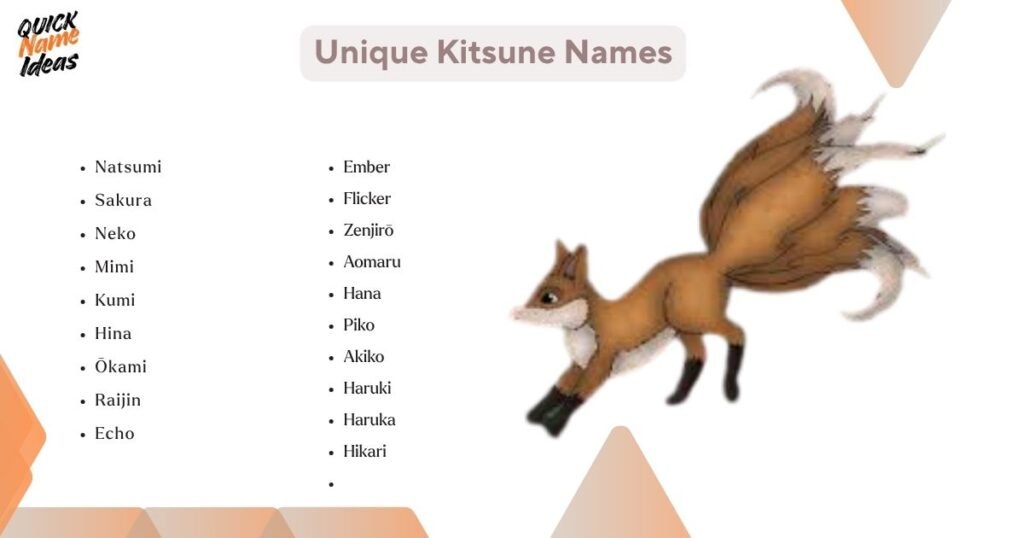 Unique Kitsune Names