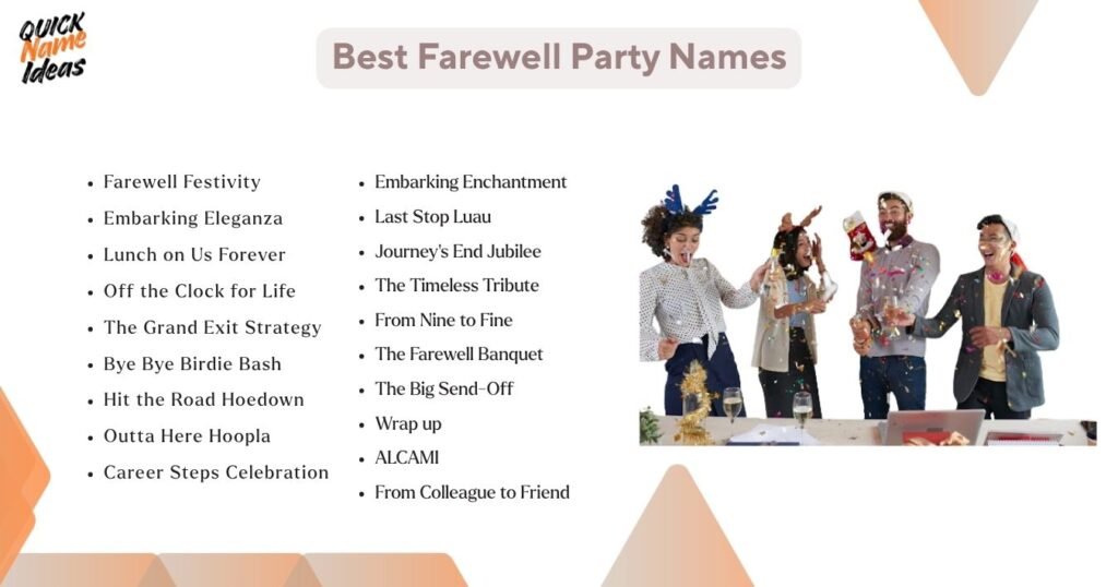 Best Farewell Party Names