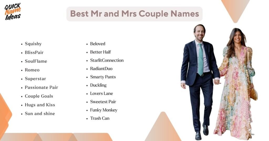 Best Mr and Mrs Couple Names