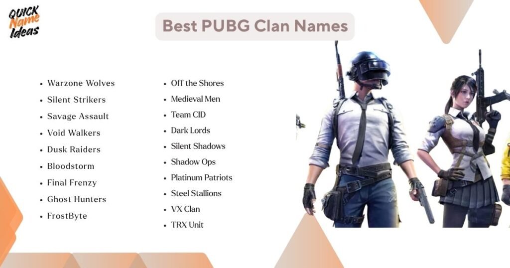 Best PUBG Clan Names