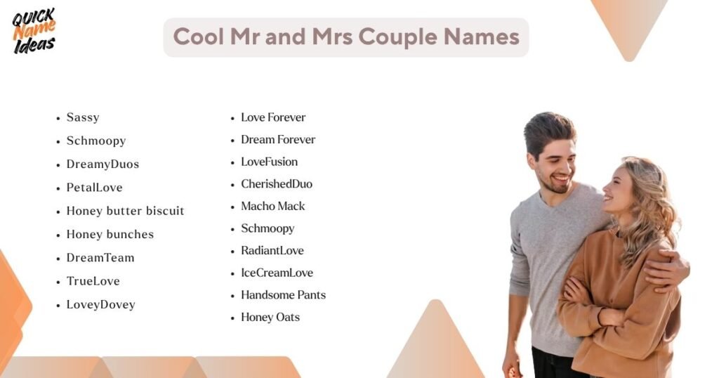 Cool Mr and Mrs Couple Names