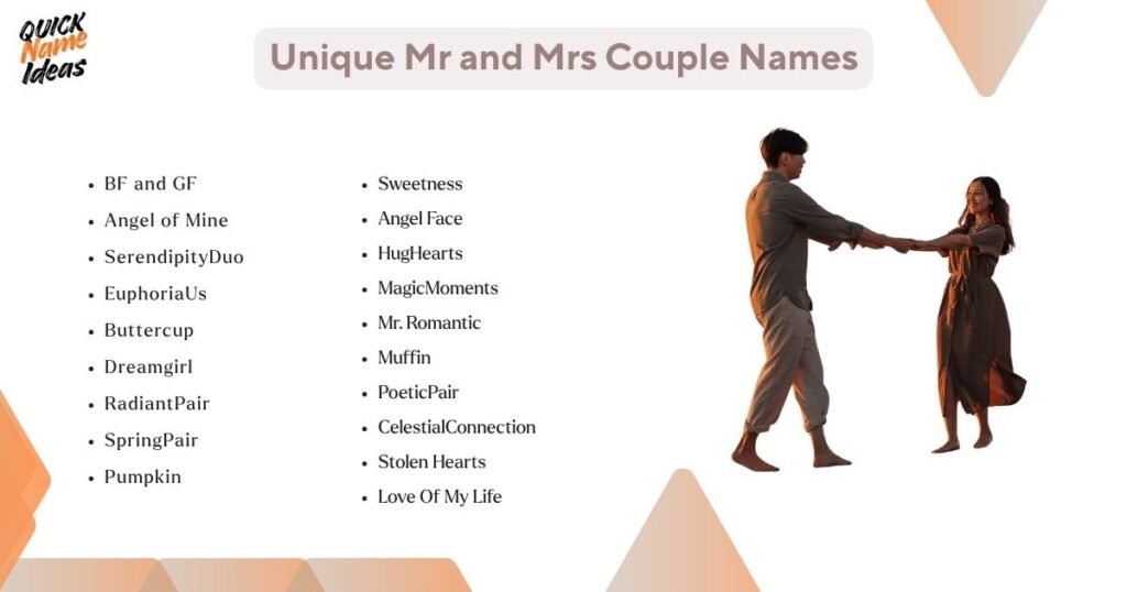 Unique Mr and Mrs Couple Names