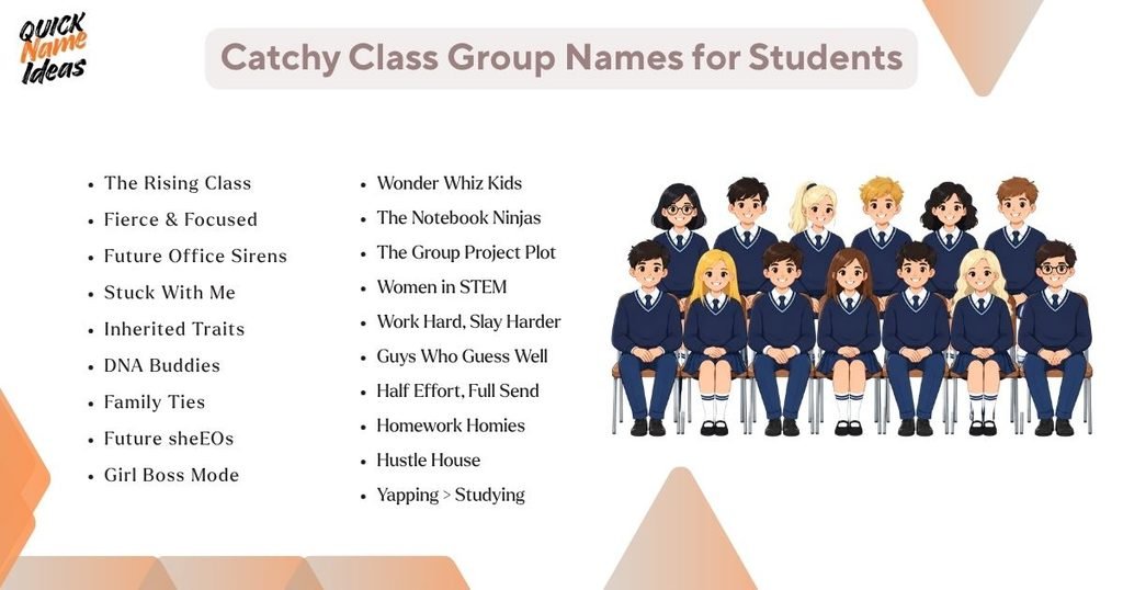 Catchy Class Group Names for Students