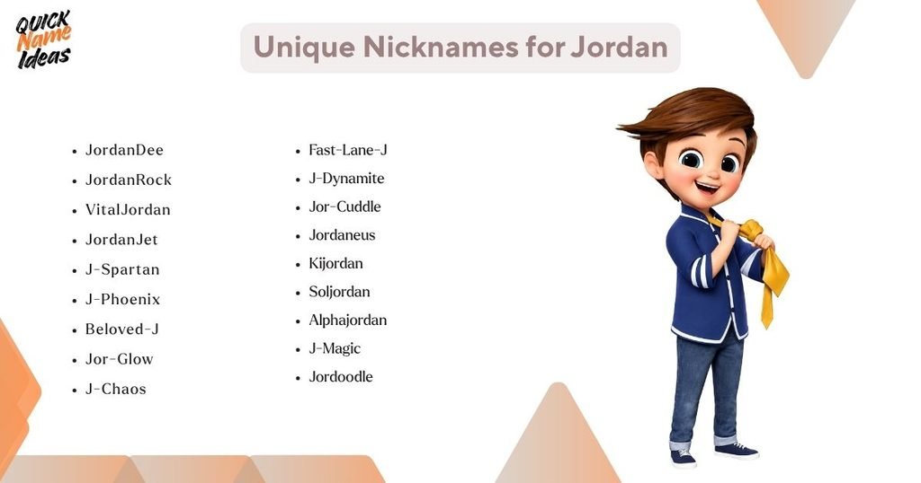 Unique Nicknames for Jordan